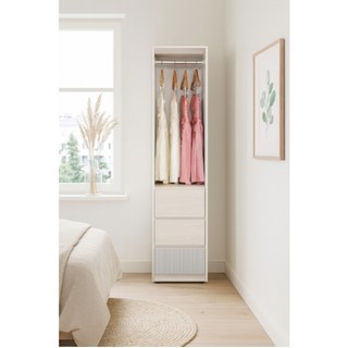 賀雅家居 喬倫斯 衣櫥 2.7尺 單吊衣櫥/三抽單吊衣櫥/三抽衣櫥 台灣製造 免組裝, 1.5尺三抽衣櫥