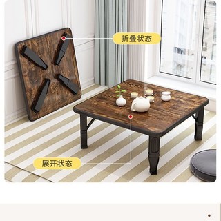 飄窗桌 折叠桌 炕桌 陽臺小桌子 古琴桌 小茶幾 矮桌 折疊桌家用地桌炕桌宿舍建議小飯桌矮餐桌榻榻米飄窗桌陽臺折疊桌, 普通塑料腿40/60高31