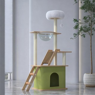 키루에 대형 캣타워 원목 대형 고양이 점프대 튼튼한 다기능 직조 캣타워, 낮게, 1개