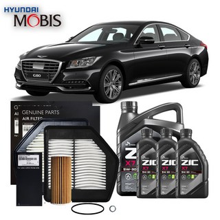 G80 DH (16-20년식) 3.3 터보 가솔린 순정필터+지크오일 5W30 3종, 1개