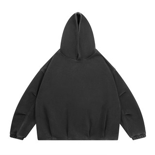 Goofing-off 竹北 純色 寬鬆 復古 做舊 重磅 保暖 連帽 帽T