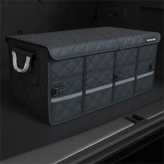 코이체 자동차 접이식 트렁크 정리함 대형66L, 올블랙