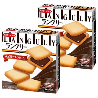 LANGULY 奶油夾心餅乾 巧克力口味, 2盒, 132g