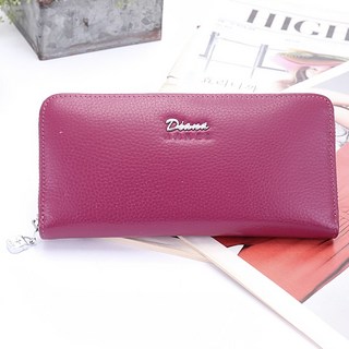 DF Flor Eden 真皮 長夾 氣質 百搭款 質感紋 拉鍊 皮夾 女夾