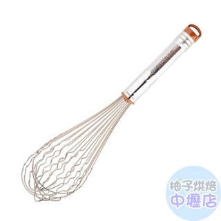 《三能》12吋波浪型不鏽鋼波浪型打蛋器，烘焙攪拌器，手動打蛋器，廚房烘焙工具, 1個