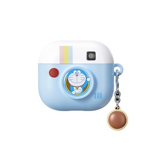 哆啦A夢 硅膠耳機殼 AirPods 4 蘋果耳機保護殼 現貨供應，正版授權，可愛小叮噹造型，防摔耐磨, 1個, 哆啦A夢款_Airpods 4, 藍色, 哆啦A夢款_Airpods 4