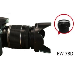 캐논 호환 EW-78D 카메라 렌즈 후드 72mm 28-200 EOS60D70D80D90D DSLR 액세서리 5D4 리버시블, 01 EW-78D hood