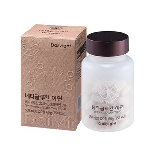 데일리라이트 독일산 효모 베타글루칸 아연 셀레늄, 120정, 1개