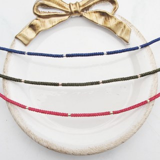 大員囡仔 手編蠟繩 純銀極細蠟線 幸運手鍊