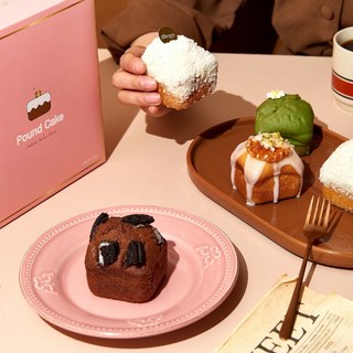 [코만스] 홍대맛집 큐브파운드 케이크 4종 440g, 1세트