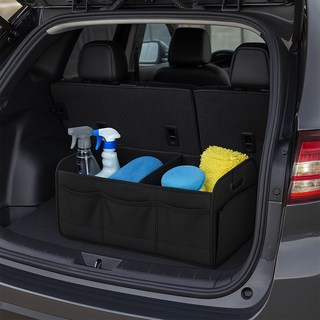 제이라 자동차 접이식 트렁크 정리함 대형, 미드블랙