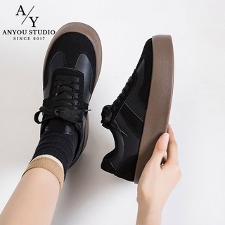 ANYOU 여성 데일리 스니커즈 운동화 가벼운 런닝화 캐주얼 패션 통굽 발편한