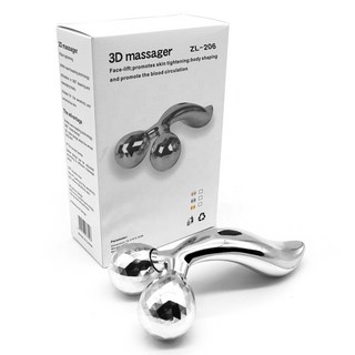 3D 웨이브 마사지 페이스롤러, 카멜, 1개