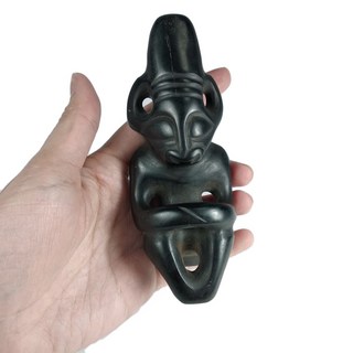 紅山文化遺物煤精太陽神把玩104公克，工中工痕，博古珍藏，行家勿錯過