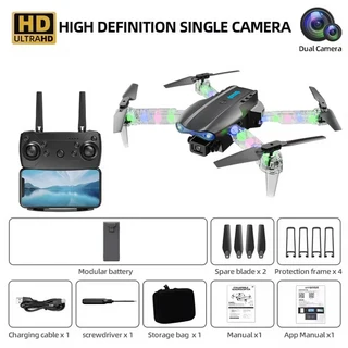 MHD E99 드론 LED 조명 원 키 이륙 착륙 360 ° 플립 중력 감지 듀얼 카메라 인식 WiFi FPV 비행 장난감, 02 Black-dual-camera