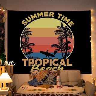 可定製復古日落大道背景布掛布 裝飾宿舍臥室牆面改造掛毯 送安裝包, 5,100*70公分