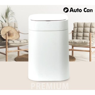 오토캔 자동포장 스마트 무선 휴지통, 화이트