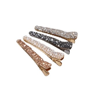 큐빅 집게 헤어핀 집게핀 럭셔리 러블리 명품스타일 진주 블랙 앞머리고정 앞머리핀 미니집게 쁘띠 골드