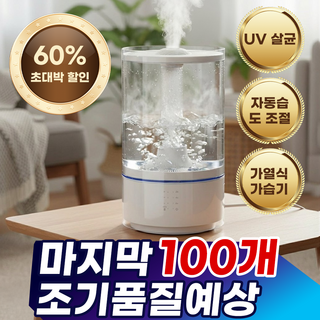 Darlisex 가열식 가습기 대용량 6L UV 가정용 복합식 저소음 가습기, 흰색
