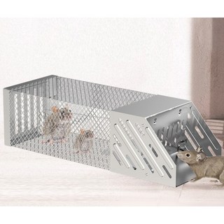 威力補 台灣發貨 高效滅鼠 連續捕鼠神器 超強撲抓捉鼠籠, 1個, 長型鍍鋅鼠籠