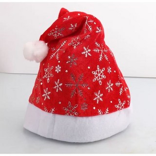 雪花銀色聖誕帽 聖誕節服飾配件 成人適用