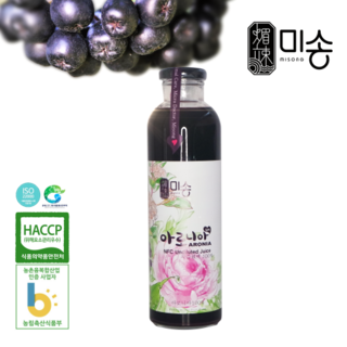 미송 아로니아 NFC착즙 원액 100%, 1개, 1L