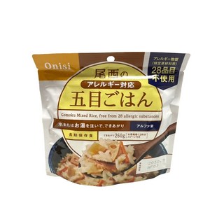Onisi 尾西食品 乾燥飯 蔬菜風味飯 即食方便 美味營養 防災儲備糧食, 100g, 1包