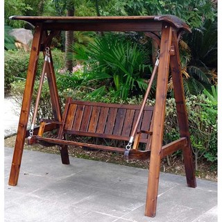 그네흔들의자 야외 나무 정원 공중 워목 탄화목 카페, 1개