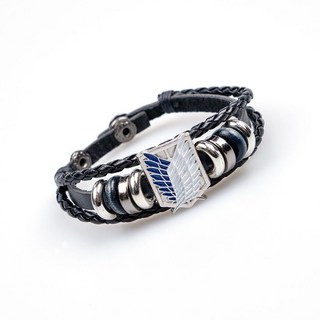 進擊的巨人自由之翼手鏈調查兵團二次元動漫周邊潮流男女情侶手飾品