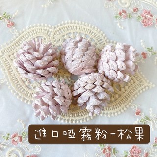 乾燥天然松果落葉松果毬果果實包聖誕樹裝飾材料聖誕花圈材料, 1個, 粉色