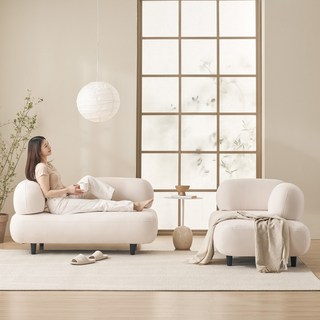 케이하우스홀드 클라우드에스 모듈 소파 구름 패브릭 소파, 모브 베이지(매트 1개 + 등받이 1개)