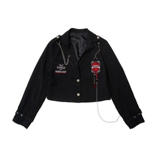 ACDCRAG 재킷 테일러드 일본풍 하라주쿠 지뢰계 뱀파이어 제복 다크 펑크 블랙 레드