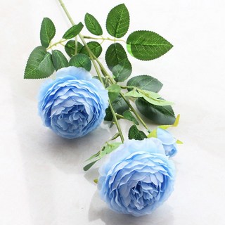레디박스 풍성한 조화 모란 꽃다발 성묘 인테리어용 21송이, 블루, 1개