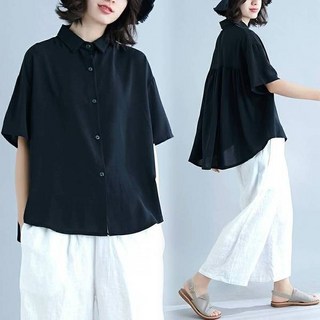 로미홀리 퓨어 블랙 블라우스 488