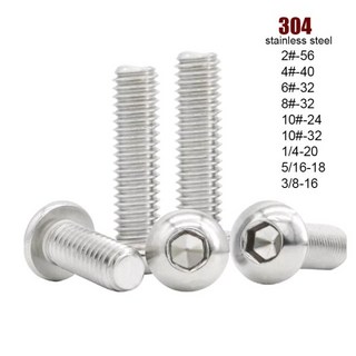 2/50개 UNC/UNF 2 # 4 6 8 10 3/8-16 미국 스레드 스틸 알렌 육각 소켓 버튼 둥근 머리 나사 볼트, 08 10pcs 1l4-20, 12 1-7l8