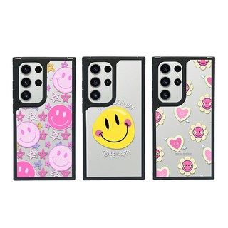 갤럭시 퀀텀5 스마일 캐릭터 일러스트 투명 실리콘 범퍼 심플 키치한 디자인 Quantum5 케이스