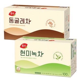 동서 현미녹차100T+동서 둥글레차100T, 1개, 200개입, 1.2g