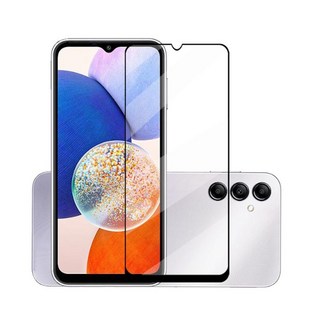 三星 A14 滿版鋼化玻璃螢幕保護貼 9H 硬度, 2個