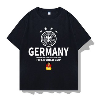 2026 世界杯周邊短袖T恤 - 阿根廷/法國國家隊梅西姆巴佩款, 1個, 黑色德國S