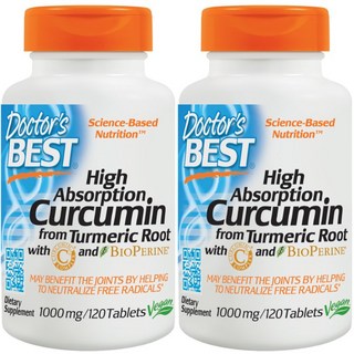 Doctor's BEST 高吸收薑黃素錠, 120顆, 2罐
