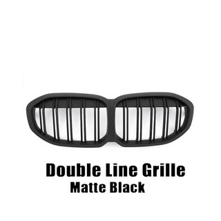 XVIP 자동차 전면 키드니 그릴 블랙 글로스 BMW 1 시리즈 F40 튜닝 118i xDrive 2020-2024, 06 Double-Matte Black