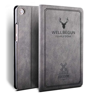 샤오미 호환 레트로 스탠드 PU 가죽 스마트 커버 레드미패드 5 프로 11 5G 2021 태블릿 케이스 미 패드 4, 02 MiPad 4 8.0, 한개옵션2, 01 gray