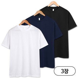 3장 세트 드라이 라운드 쿨티셔츠 남녀공용 기능성 반팔티 냉감 반팔 반팔티 (SCC5274PT)