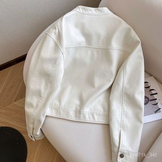 【臺灣出貨 】 韓版百搭休閒pu皮短款機車服皮衣女2025春季新款複古潮流夾克外套