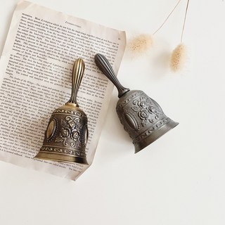 앤티크 장식 빈티지 인테리어 앤틱 종 핸드벨 촬영 소품 벨, 골드