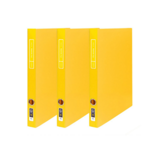 노블 투명 프론티어 프리미엄 A4 2cm D링 바인더 3공, 노랑, 4개