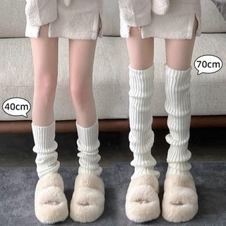 針織堆堆襪套女秋冬保暖jk日系襪套y2k辣妹疊穿中高筒毛線小腿套
