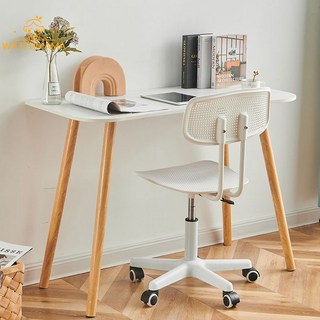 家用電腦椅 舒適書桌臥室學習椅 現代簡約網紅化妝椅 辦公椅 休閒椅 升降椅 臥室電腦椅 網紅椅子 靠背椅 滑輪椅, （環保）塑膠轉椅-靜音型-灰色,升降款【36-46】