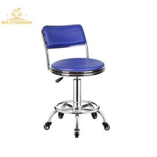 吧檯椅雙環圓凳靠背升降椅旋轉前台高腳酒吧椅子車間滑輪凳子家用, 藍色206金鑽輪款, 1個