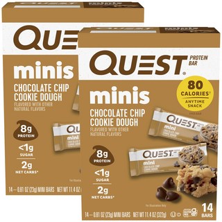 QUEST NUTRITION 高蛋白能量棒, 巧克力曲奇口味, 322g, 2盒